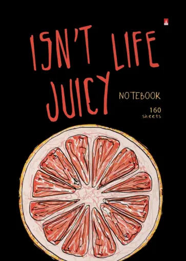 Блокнот-престиж Juicy Life. Грейпфрут, А4, 160 листов, клетка обложка книги