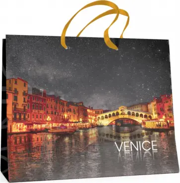 Пакет подарочный Венеция, горизонтальный обложка книги
