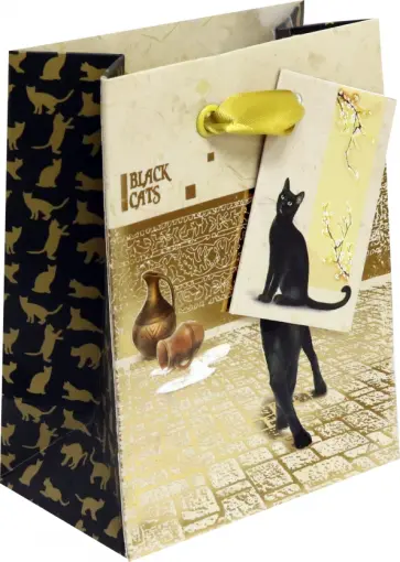 Пакет вертикальный Черные кошки обложка книги