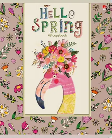 Тетрадь Hello Spring, А5+, 48 листов, клетка, в ассортименте обложка книги