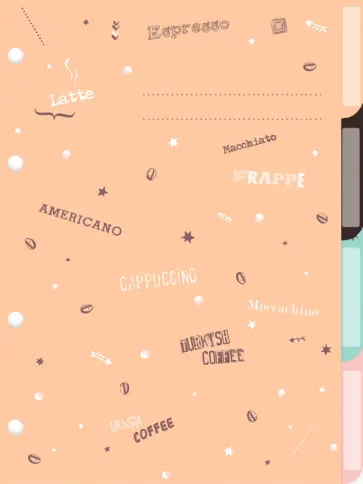 Комплект разделителей для тетрадей на кольцах Coffee, 4 шт., А5 Комплект разделителей для тетрадей на кольцах Coffee, 4 шт., А5 обложка книги