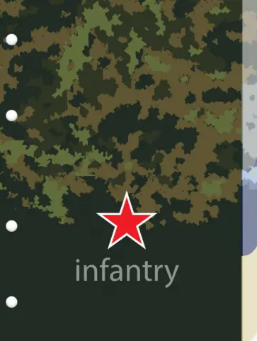 Комплект разделителей для тетрадей на кольцах Милитари, 4 шт., А5 Комплект разделителей для тетрадей на кольцах Милитари, 4 шт., А5 обложка книги