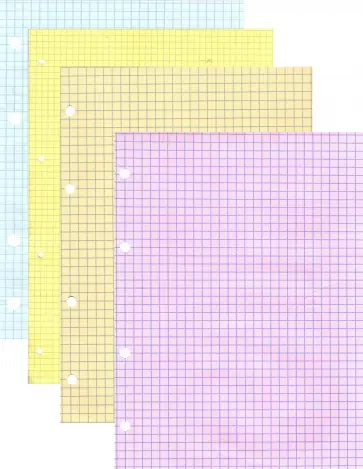 Сменный блок для тетрадей на кольцах Цветной, А5, 200 листов, клетка обложка книги