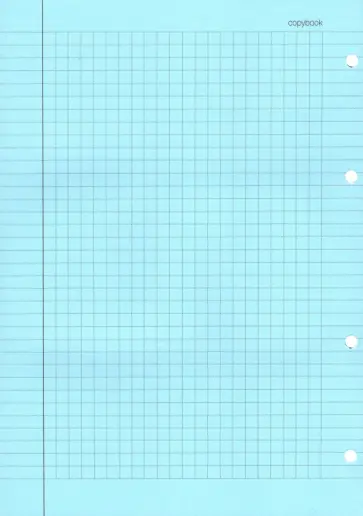 Сменный блок для тетрадей на кольцах Голубой, А5, 50 листов, клетка обложка книги