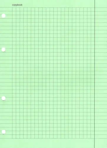 Сменный блок для тетрадей на кольцах Светло-зеленый, А5, 50 листов, клетка обложка книги