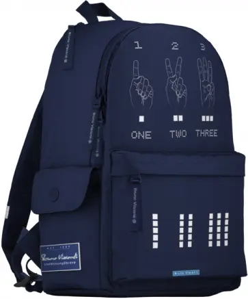 Рюкзак молодежный ONE.TWO.THREE, синий Рюкзак молодежный ONE.TWO.THREE, синий обложка книги