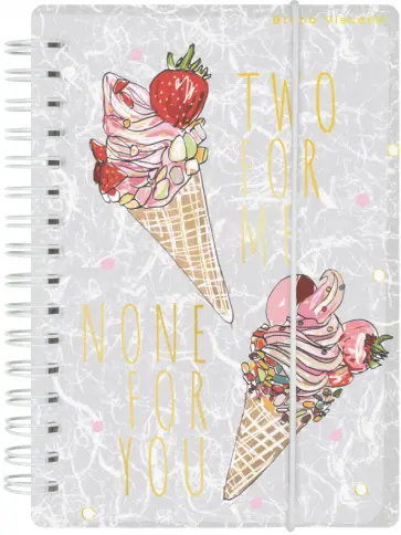 Блокнот Мороженое, А6, 80 листов, клетка обложка книги