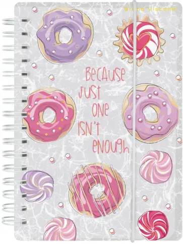 Блокнот Пончики, А6, 80 листов, клетка обложка книги