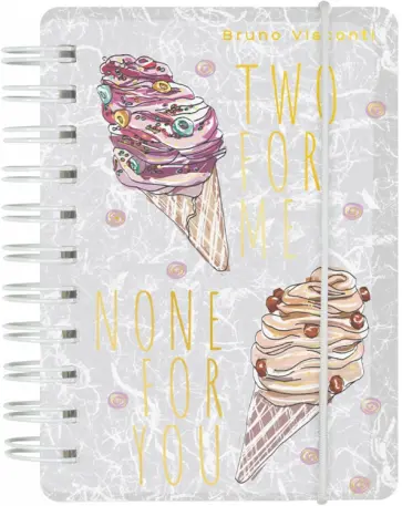 Блокнот Мороженое, А7, 80 листов, клетка обложка книги