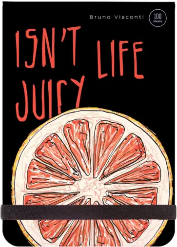 Блокнот Juicy Life. Грейпфрут, А6, 100 листов, клетка обложка книги