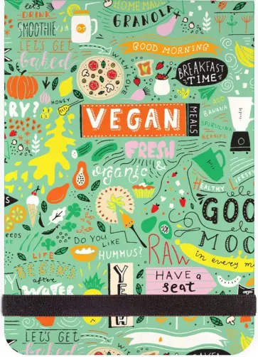 Блокнот Vegan. Тыквенный пай, А6, 100 листов, клетка обложка книги