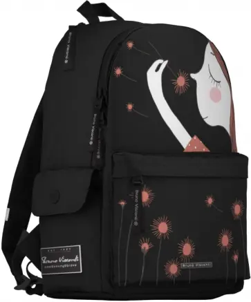 Рюкзак молодежный, черный, ДЕВОЧКА И ОДУВАНЧИК Рюкзак молодежный, черный, ДЕВОЧКА И ОДУВАНЧИК обложка книги