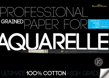 Бумага для акварели, А4, 10 листов обложка книги