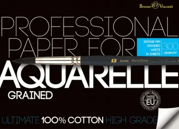 Бумага для акварели, А5, 10 листов обложка книги