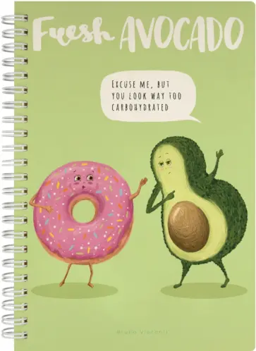 Тетрадь Avocado Healthy, А5, 60 листов, в точку обложка книги