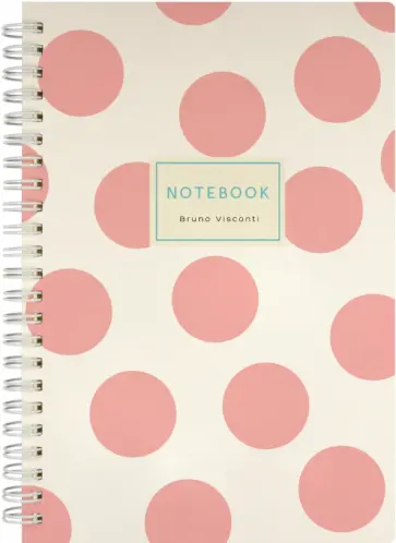 Тетрадь на гребне Salmon Pol.dot, 60 листов, клетка обложка книги