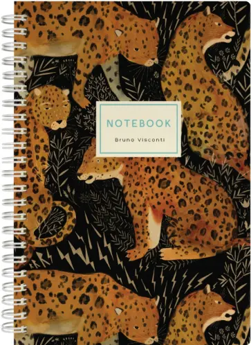 Тетрадь на гребне Леопарды, 60 листов, точка обложка книги