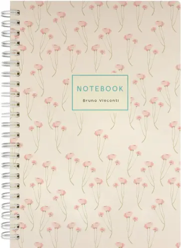 Тетрадь Маки на белом, А5, 60 листов, линия обложка книги