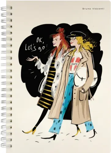 Тетрадь Стильные подруги, А5, 60 листов, клетка обложка книги