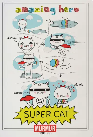 Тетрадь Murmur Comics, А5, 40 листов, клетка обложка книги