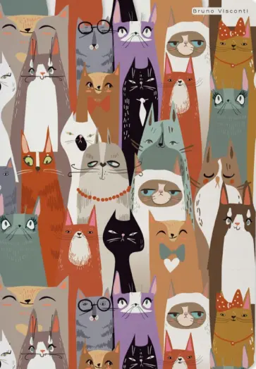 Тетрадь Cats Company, А5, 40 листов, клетка обложка книги