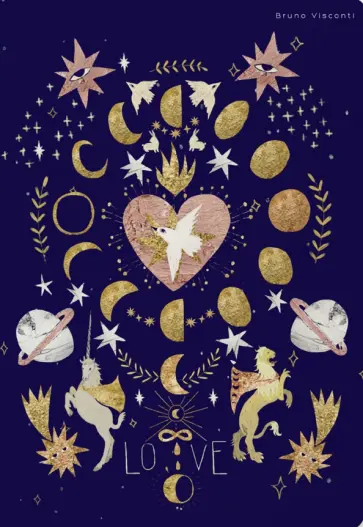 Тетрадь Moon Love, А5, 40 листов, клетка обложка книги