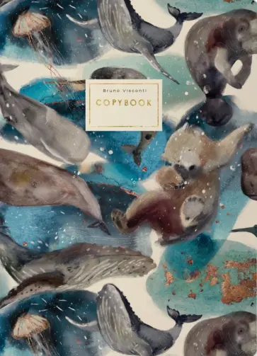 Тетрадь Обитатели морей, В5, 60 листов, клетка обложка книги