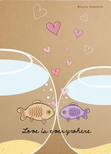Тетрадь Fish Love, В5, 60 листов, клетка Тетрадь Fish Love, В5, 60 листов, клетка обложка книги