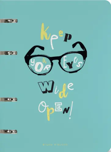 Тетрадь со сменным блоком Keep Your Eyes Wide Open, А5+, 80 листов, в точку обложка книги