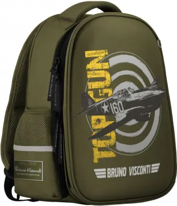 Рюкзак-капсула с эргономичной спинкой Милитари, темно-зеленый обложка книги