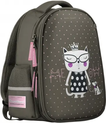 Рюкзак-капсула, темно-серый, с эргономической спинкой, КОШЕЧКА обложка книги