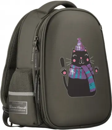 Рюкзак-капсула Cат, темно-серый с эргономичной спинкой обложка книги