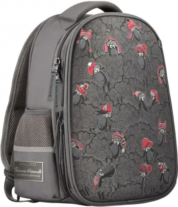 Рюкзак-капсула Барашки, темно-серый с эргономичной спинкой обложка книги