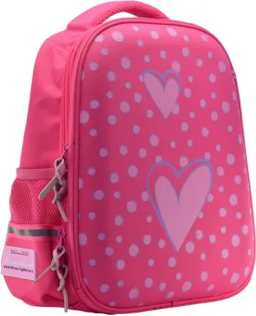 Рюкзак-облегченая капсула, розовый, с эргономической спинкой, СЕРДЦЕ обложка книги