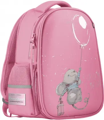 Рюкзак-облегченная капсула с эргономичной спинкой Мышонок, светло-розовый обложка книги