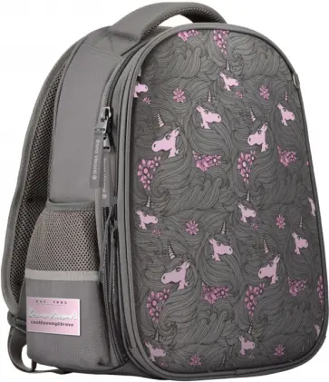 Рюкзак-облегченная капсула Единороги, серый с эргономичной спинкой обложка книги