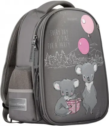 Рюкзак-облегченая капсула, серый, с эргономической спинкой, КОАЛЫ обложка книги