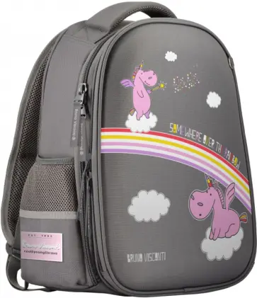 Рюкзак-облегченная капсула Единорог, серый с эргономичной спинкой обложка книги
