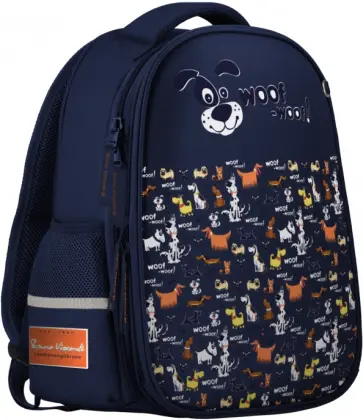 Рюкзак-облегченная капсула Собачки, синий с эргономичной спинкой обложка книги