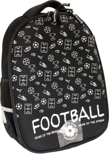 Рюкзак-облегченная капсула Футбол, черный с эргономичной спинкой обложка книги