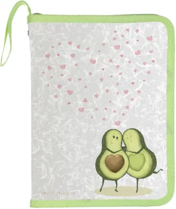 Папка на молнии с окантовкой Авокадо, А5 Папка на молнии с окантовкой Авокадо, А5 обложка книги