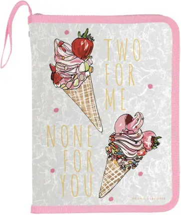 Папка на молнии с окантовкой Мороженое, А5 Папка на молнии с окантовкой Мороженое, А5 обложка книги
