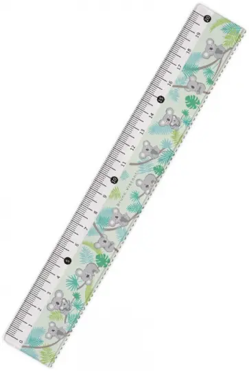 Линейка Sweet Animals. Коалы-очаровашки, 20 см, пластиковая, с волнистым краем обложка книги