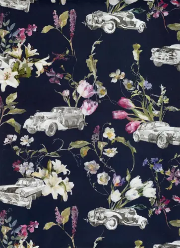 Бумага упаковочная №61 Цветы & Автомобили, 2 листа обложка книги