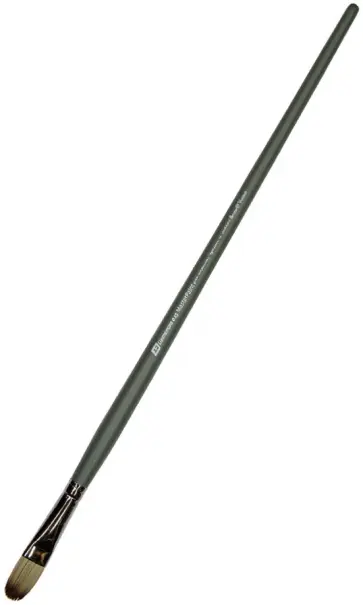 Кисть синтетика филберт с длинной ручкой №12 обложка книги