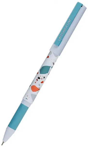 Ручка шариковая Terrazzo, синяя обложка книги