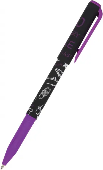 Ручка шариковая Скейтборд, синяя обложка книги