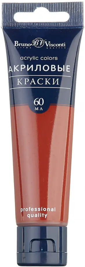 Краска акриловая, красная охра, 60 мл обложка книги