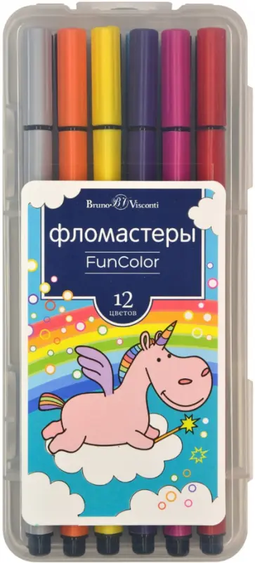Фломастеры FunColor, 12 цветов, в ассортименте Фломастеры FunColor, 12 цветов, в ассортименте обложка книги