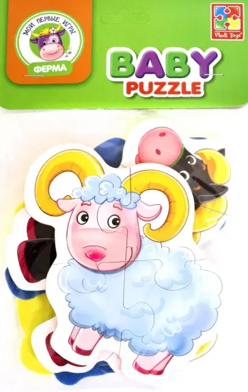 Мягкие пазлы Ферма, 4 картинки обложка книги